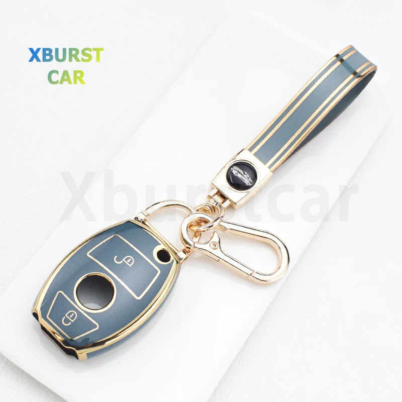 TPU Car Remote Key Case Cover For Mercedes Benz A B C E R Class GLS GLA GLK GLC CLS CLA AMG W204 W205 W212 W463 W176 Shell Fob