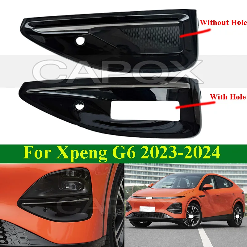 

CAPQX Front Bumper Lidar Cover Panel For Xpeng G6 2023-2024 Headlight Frame Cover Front Bumper Trim Frame