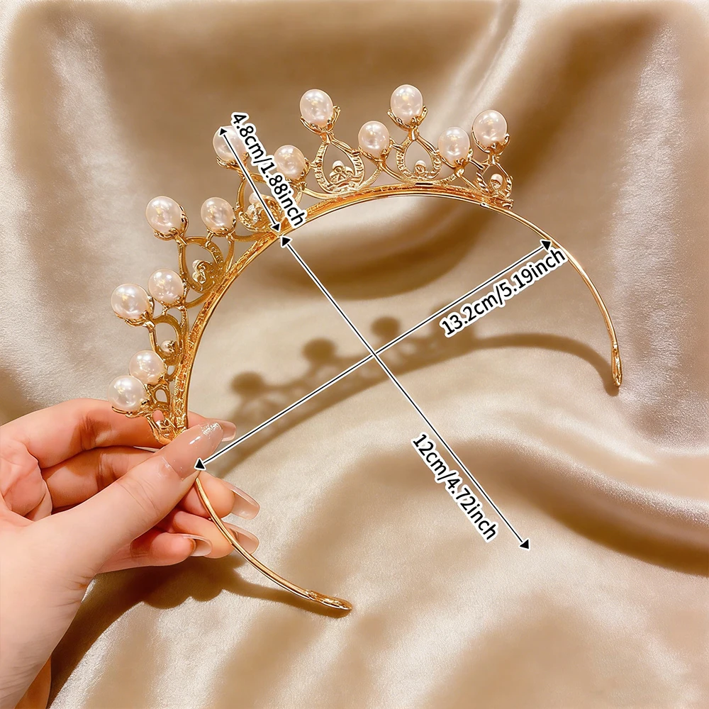 3pcs Gilded Butterfly Imitation Pearl Powder Treasure Water Diamond Girl Headwear Romantic Flower Breeze Banquet Princess view 6