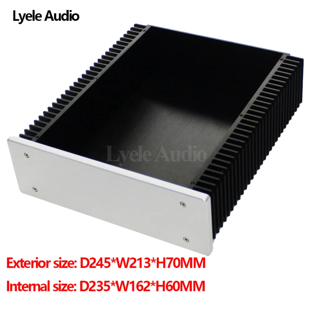 

245*213*70MM All-aluminum chassis shell Brushed process Amplifier shell Class A chassis Linear power supply chassis shell