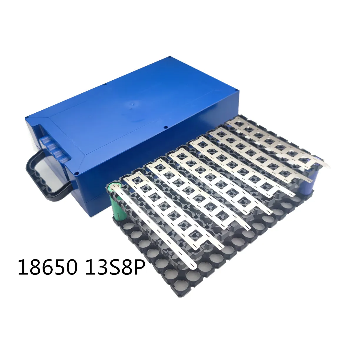 13S8P 18650 opakowanie na baterie litowe obudowa ogniwa litowo-jonowego z uchwytem niklowa obudowa DIY EV eBike e-bike ABS 12V24V36V48V