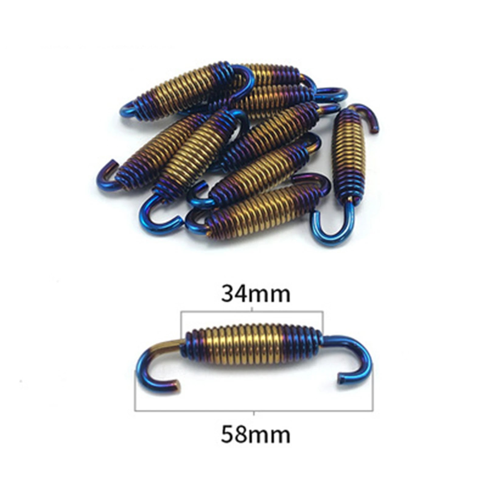 55mm 68mm Motorcycle Exhaust Pipe Spring Hook Heavy Duty Durable 304 stainless steel ATV Motorbike Exhaust Pipe Springs Hooks