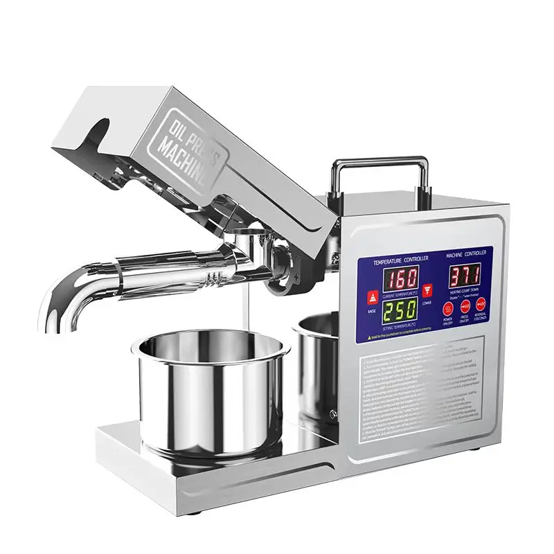 Automatic Oil Press Machine with Temperature Control for Cold and Hot Pressing Home and Commercial Use