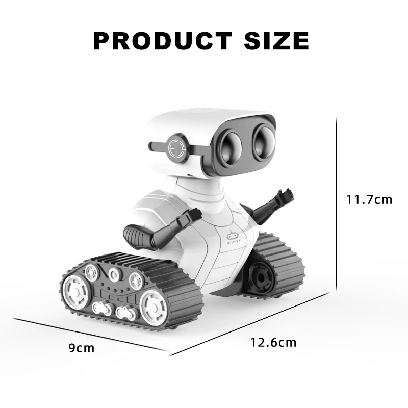 Ebo Robot Toys Rechargeable RC Robot For Kids Boys And Girls Remote Control Toy With Music And LED Eyes Gift For Children\'s