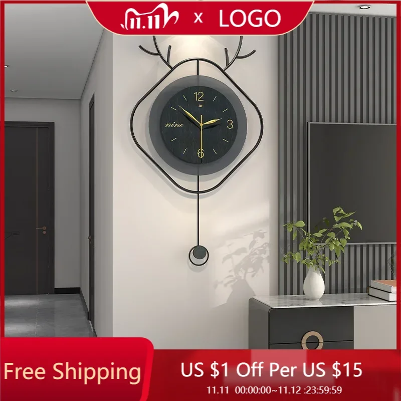 Mechanism Digital Wall Watch Living Room Interior Interior Minimalist Restaurant Wall Clock Fashion Relogio De Parede Home Decor