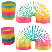 Large Rainbow Magic Springs Circle Toys Children Birthday Party Favors Giveaway Gifts Souvenir Kindergarten Guest Pinata Fillers