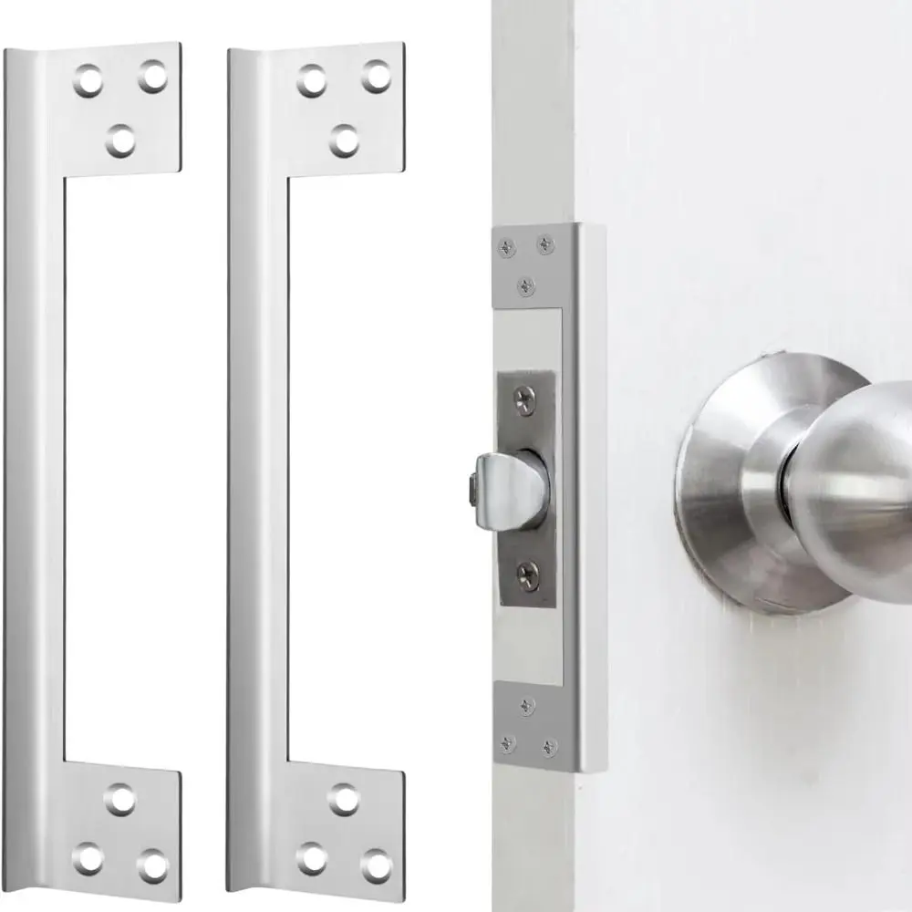 

Universal L-Shaped Door Locks Shield Plate Rustproof Reversible Outswing Angle Cover Stainless Steel Corrosion Resistant