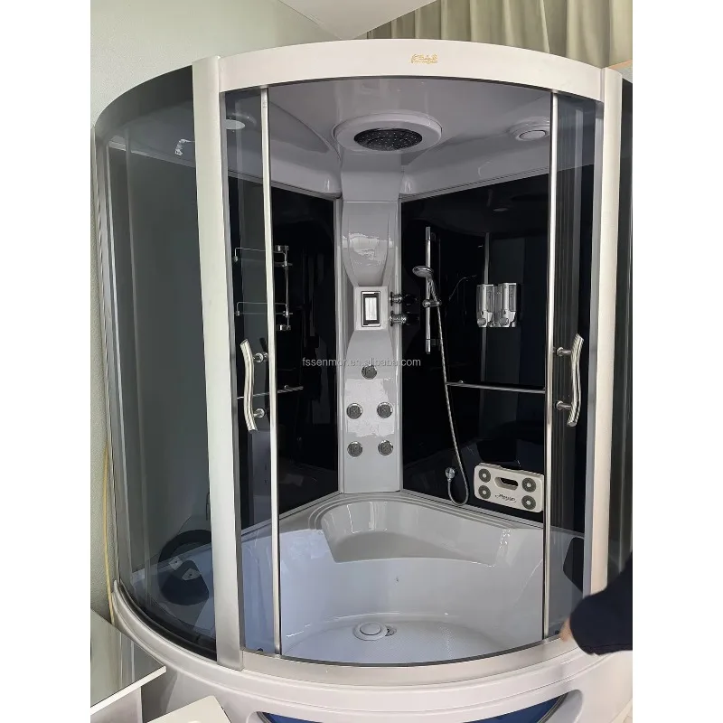 Cabin Design Bathroom Glass Shower Rooms Enclosure Security Smart System Sliding Door Luxury Shower Kit With Base