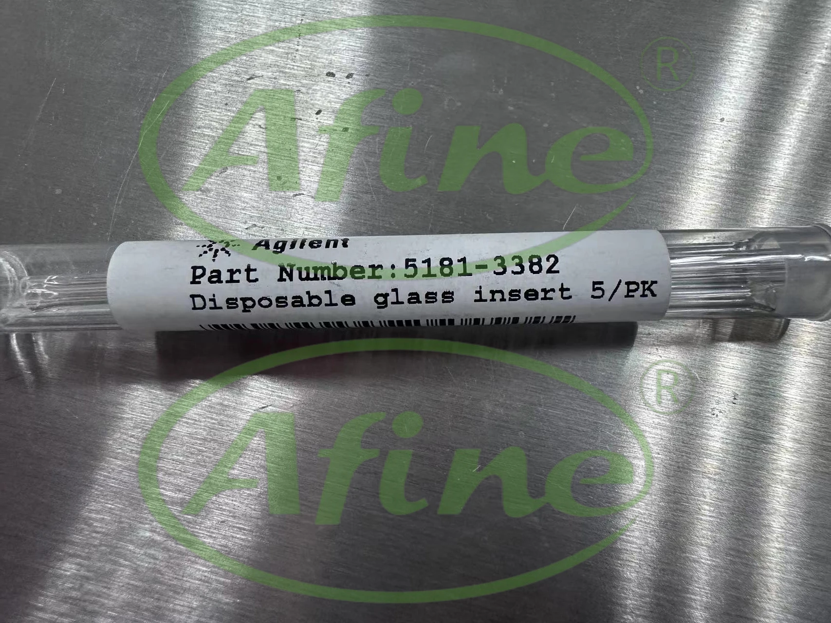 

AFINE Agilent Vulkolom 5181-3382 Glass liner, for Packed Column Inlets, Disposable, Deactivated, 5/pk