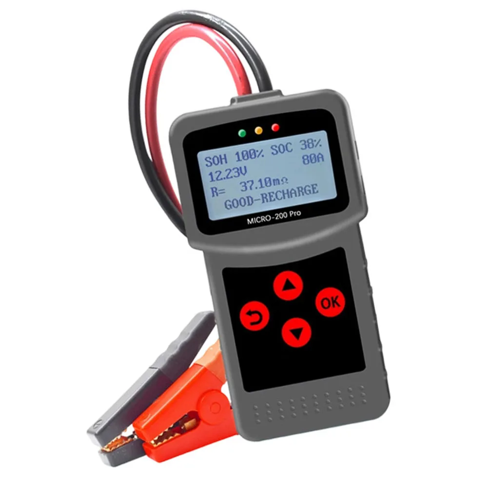 200 PRO Automotive For Battery Tester for 12V 24V Systems Featuring Automatic Diagnosis and Replacement Charging Guidance