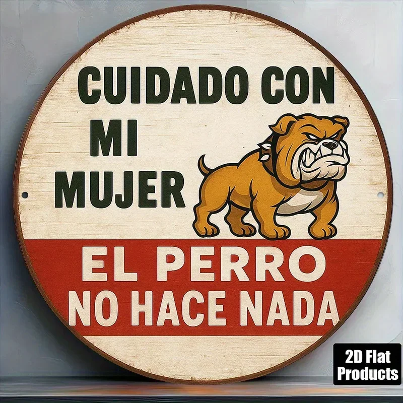 1pc 8x8 Inch Spanish Warning Sign - 