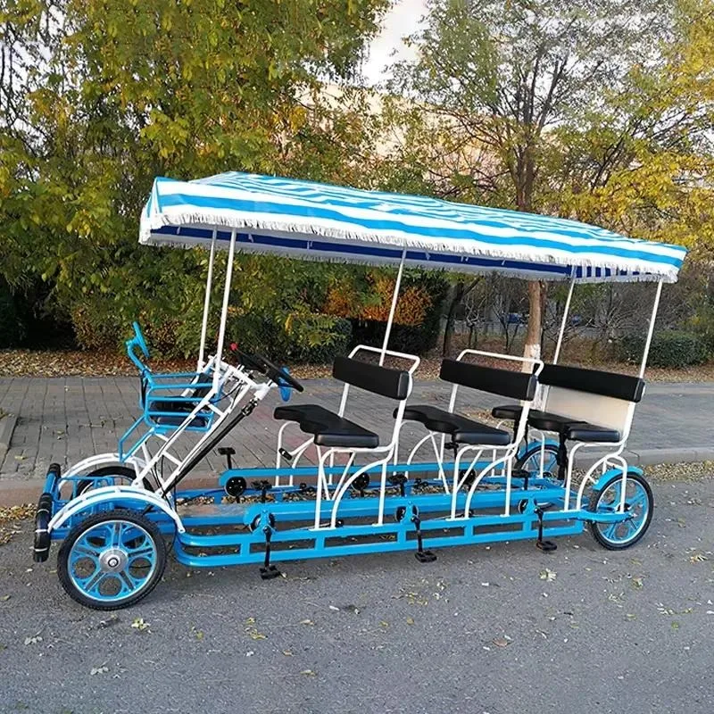 New Double Bicycle for Children and Adults 6-7 Seat Touring Sightseeing Bike