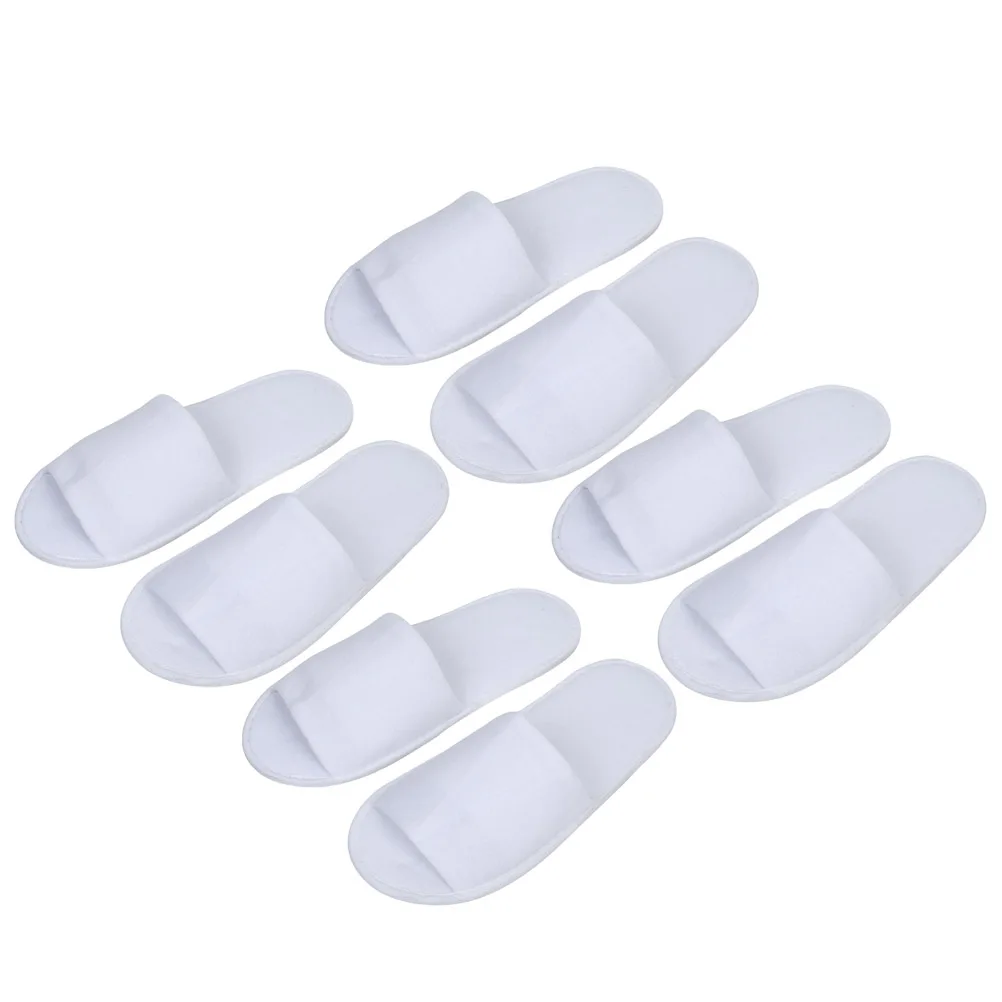 

4 Pairs Disposable Slippers Cozy Comfortable Folding Travel Sanitary Hotel Spa Home Guest Visiting Anti Slip Lightweight