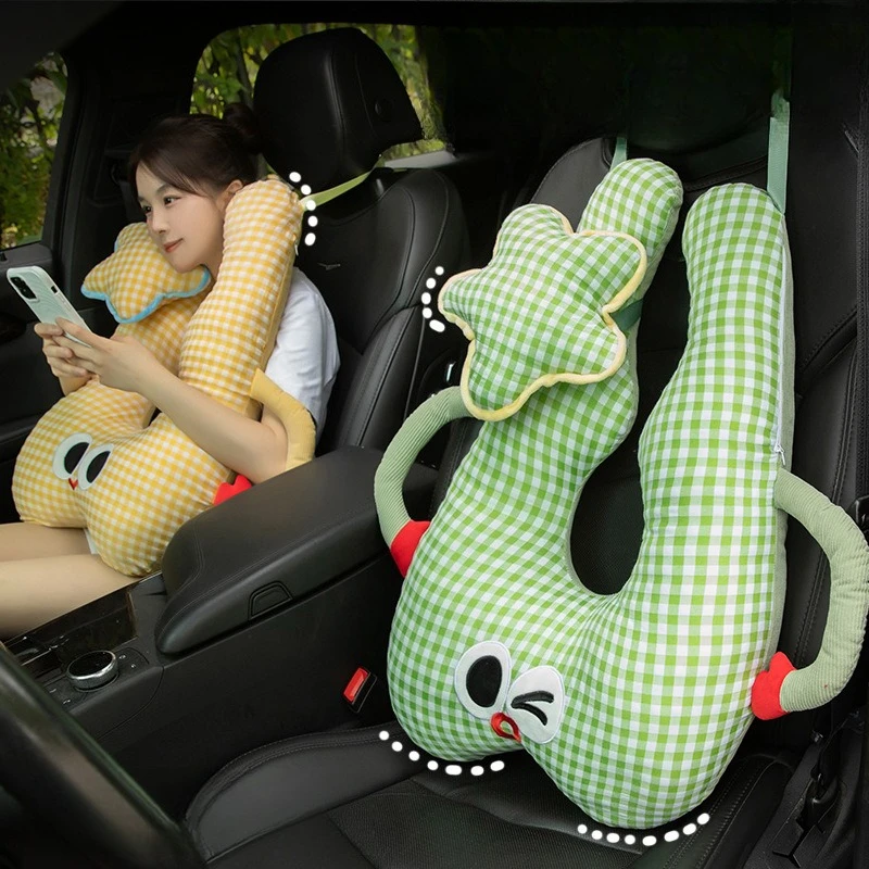 1 Uds. Almohada trasera de doble cara para coche, almohada antiarrugas para el cuello, almohada para el cuerpo de Anime, almohada para el cuerpo Songkaum Colchon