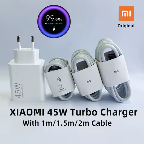 Original Xiaomi Redmi Charger 45W Fast Charge Adapter EU 33W 18W 27W Type C Cable Mi Poco M7 X7 K40 Note 11 11t 10t Pro 12 13 14