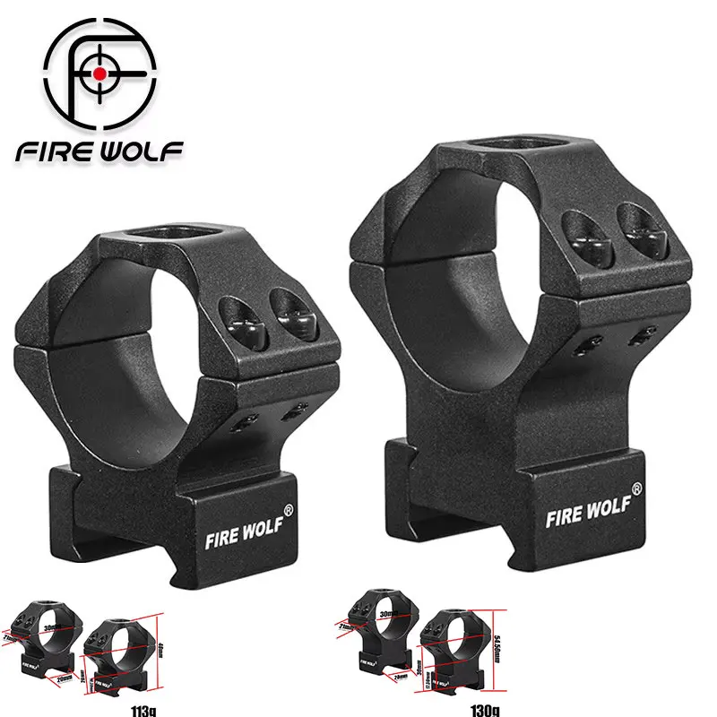 

Anillas de Montaje para Mira Telescópica FIRE WOLF 2PS de 30 mm, Montaje en Riel Picatinny, Perfil Bajo/Alto, de Aluminio