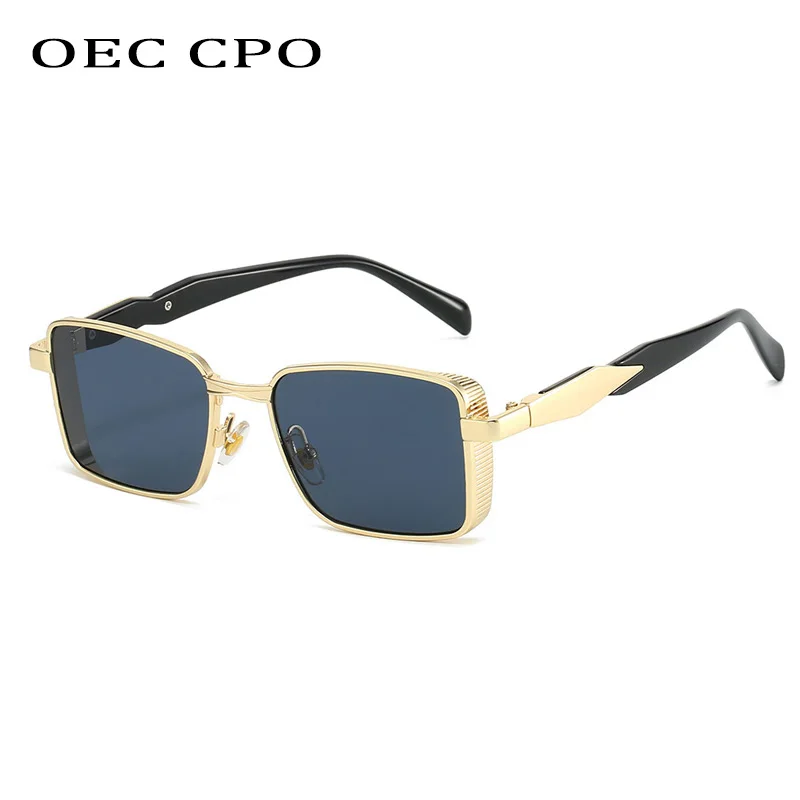 

Ladies Metal Square Sunglasses Men Thick Frame Punk Sun Glasses Female Luxury Brand Designer Shades UV400 Eyewear Oculos