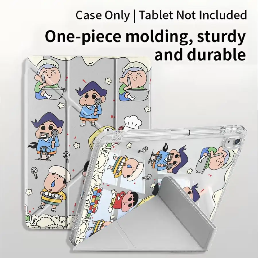 

Holder Cover Tablet Case For iPad Pro 2025 11th 10th 9th 8th 7th 12.9inch Air 4 5 M3 M4 11inch Mini 6 7 Y-Fold Party Shins-chans