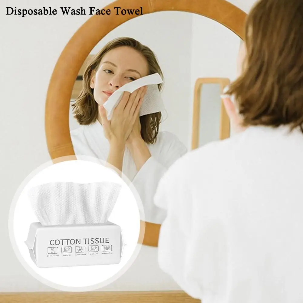 50/100pcs Disposable Wash Face Towel Clean Face Towel Make Of Cotton Remove Pearl Pattern Makeup Towel Facial Tissue