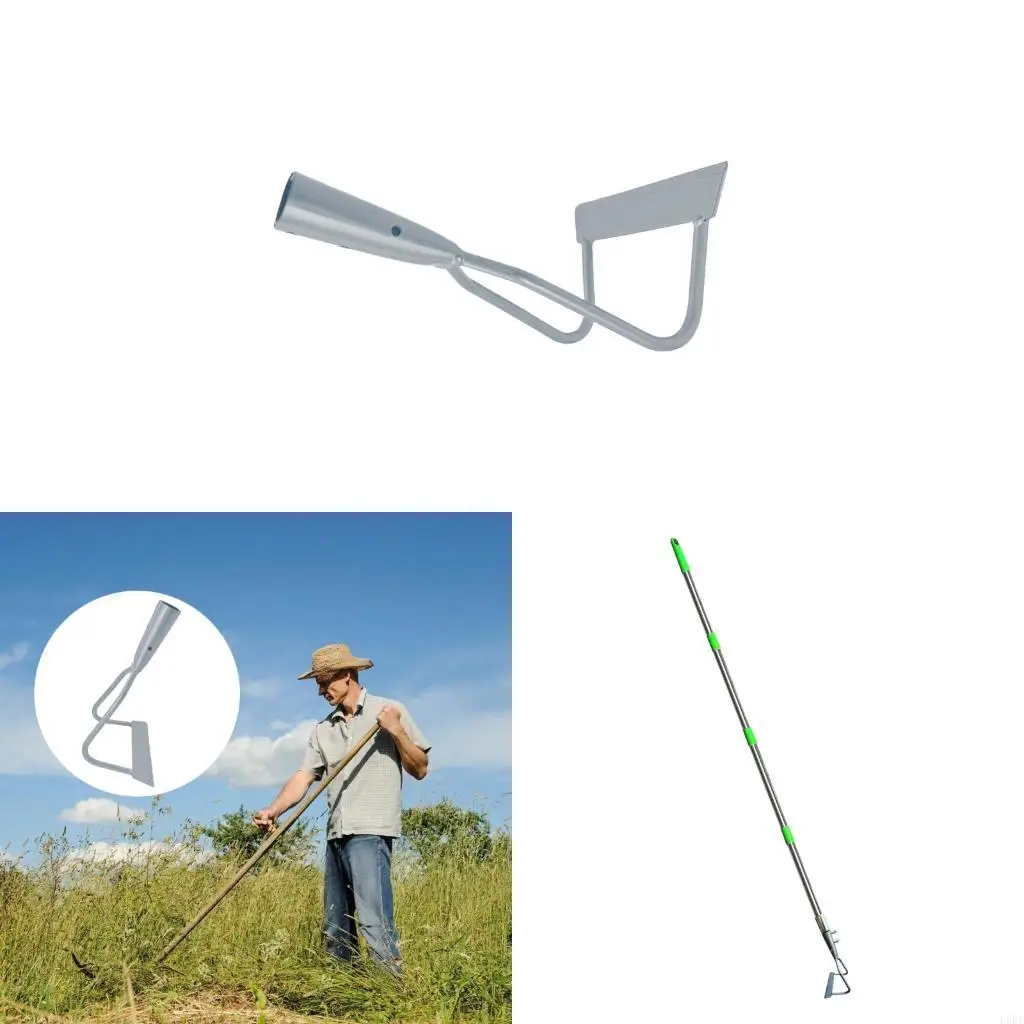 L9BE Heavy Duty Garden Scraper Width Extended Handle Stainless Steel Weeding Hoe For Efficient Lawn Moss Debris Cleaning