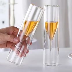 Double Wall Glass Champagne Flutes Goblet Whisky Bubble Wine Tulip Cocktail Wedding Party Glasses Cup Toasting Bodum Thule Copo