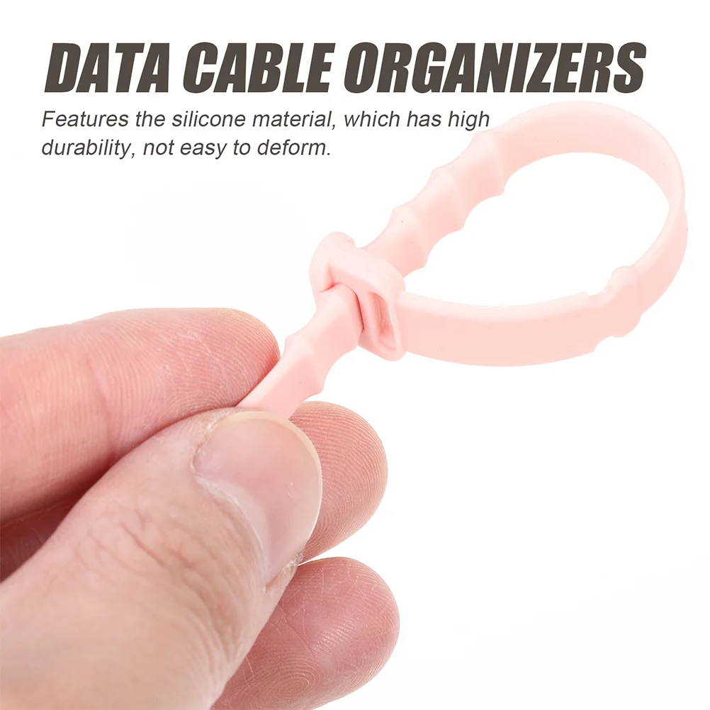 12Pcs Silicone Cable Organizer Winders for USB Headset Charging Cords Storage Keep Desktop Solution
