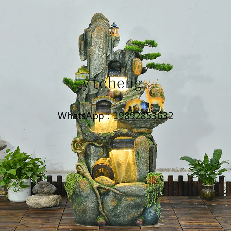 a4 rockery flowing water fountain living room landscape humidifier feng shui wheel decorative