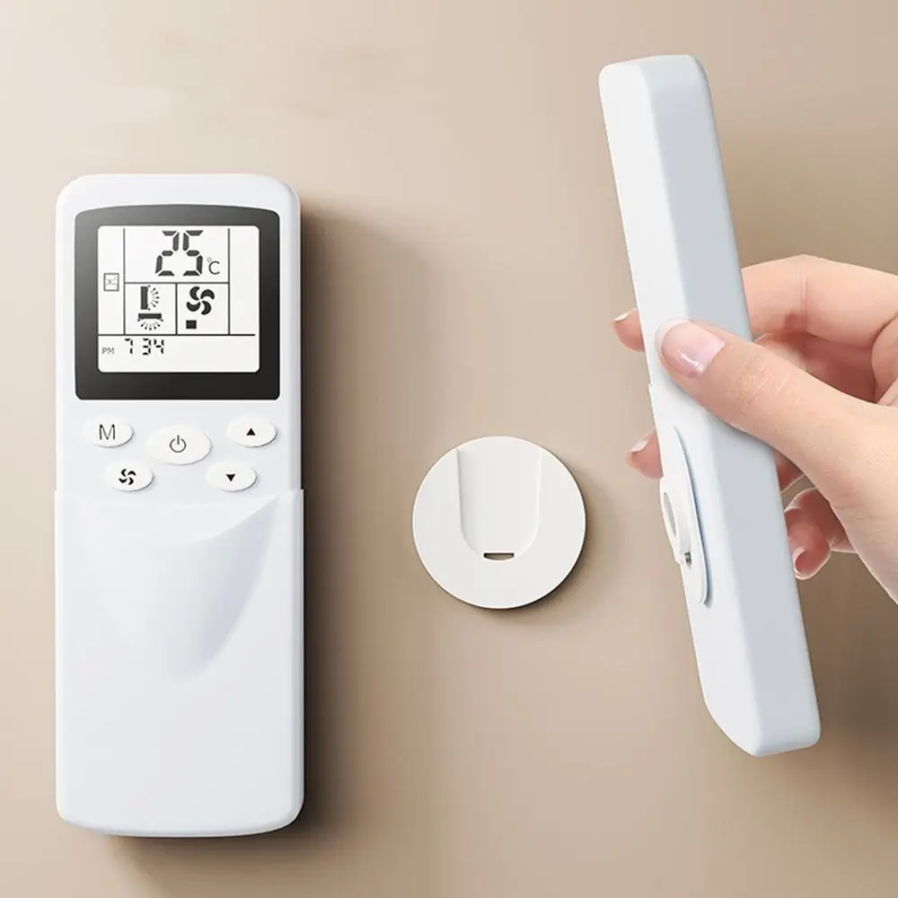 

5 Set Plastic Remote Control Magnetic Sticker Punch Free Anti-Lost Socket Fixer Plug Hook Space Saving Wall-Mounted