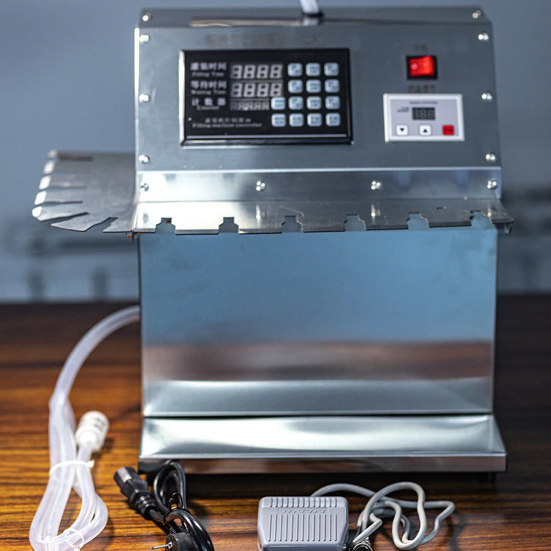 Semi Automatic Spout Pouch Small Liquid Filling Machine With Desktop Stand Up Pouch Quantitative Pump