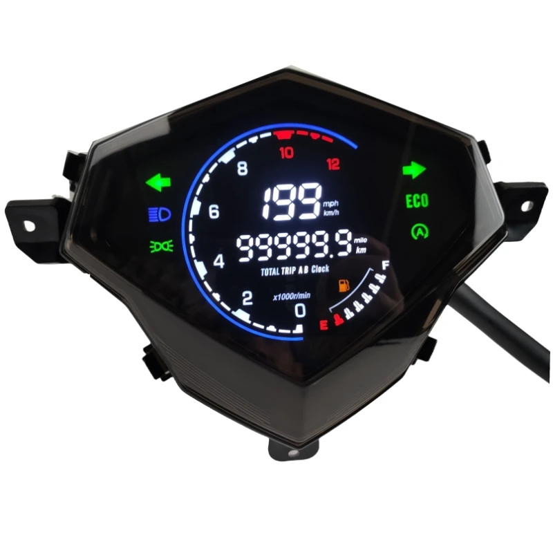 

Intelligent Library MotoQueen LED Digital Motorcycle Speedometer RPM Dashboard For MIO125 MIO110 M3