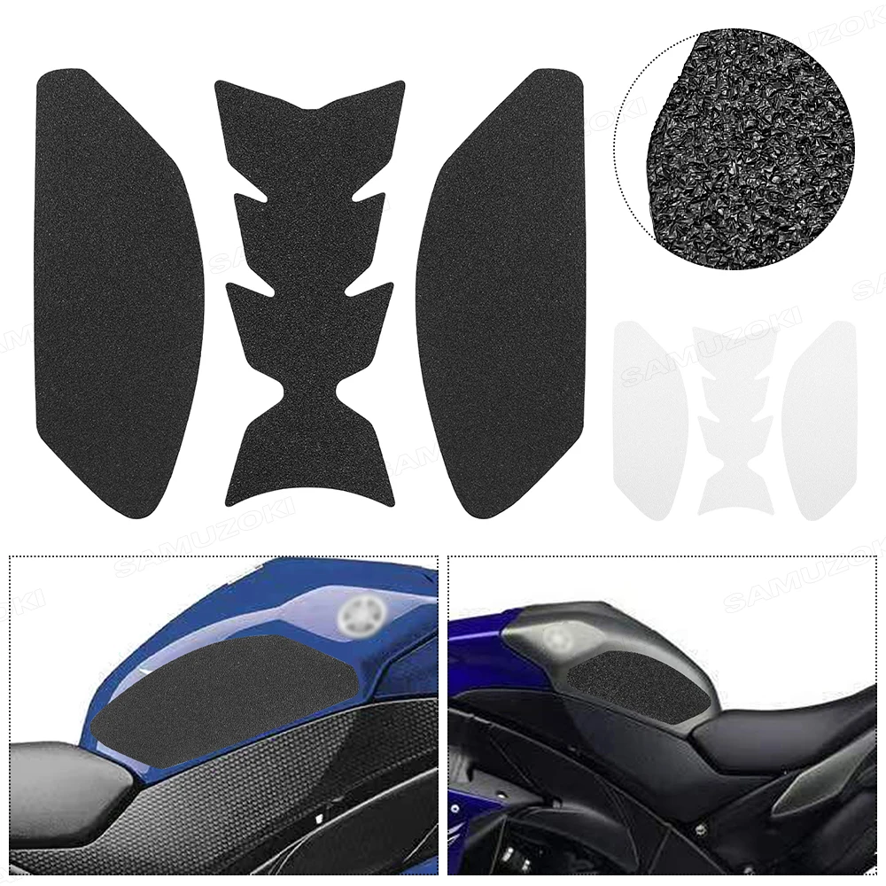 Stiker Pelindung Bantalan Tangki Bensin Bahan Bakar Anti Selip Sepeda Motor Stiker Samping Pegangan Lutut Cocok untuk YAMAHA YZFR1 YZF1000 YZF R1 2009-2014