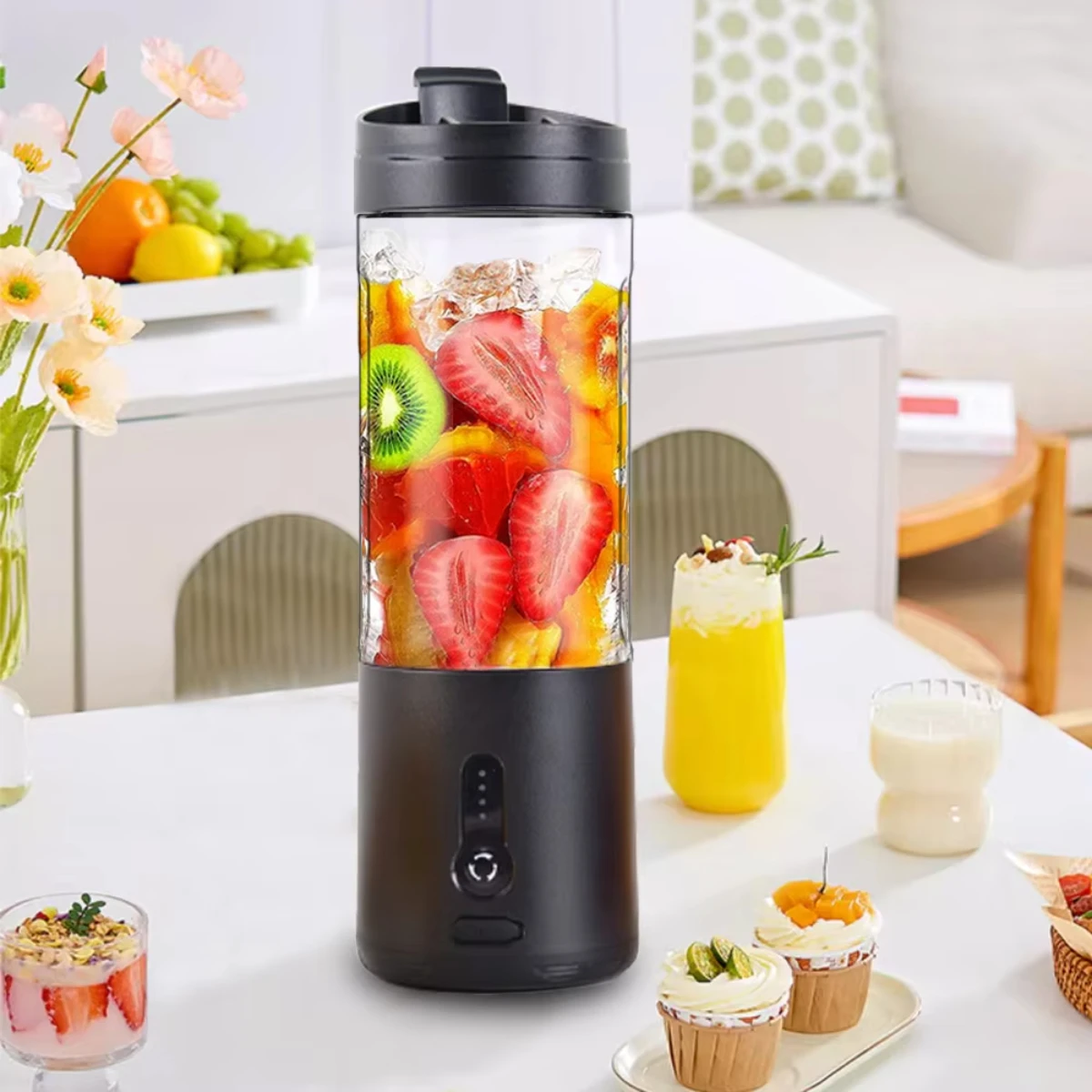 

Juicer Portable Smoothie Blender USB Rechargeable Fruit Mixer Juice Milkshake Mini Blender Multifunction Machine