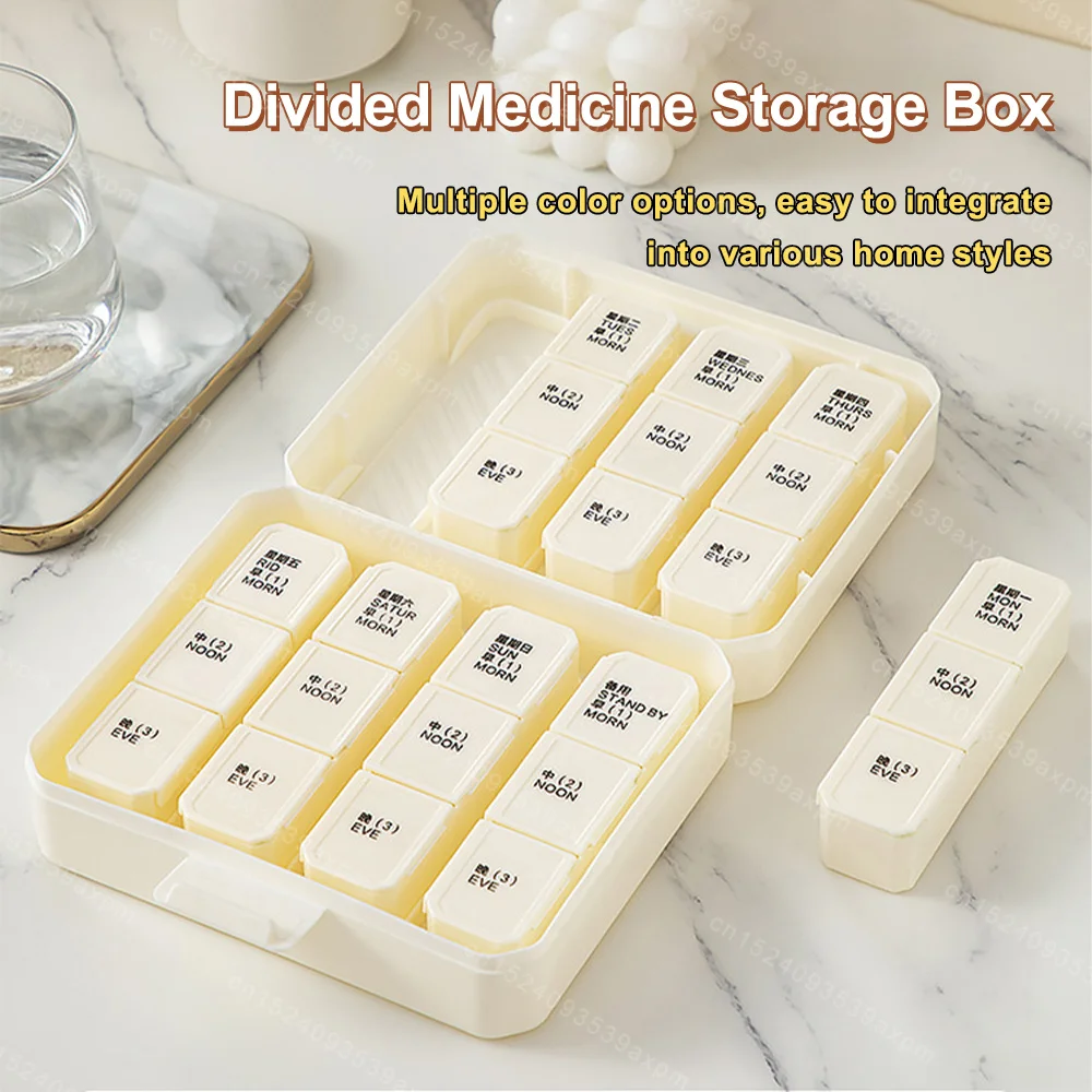 24 Grids Small Pill Cases Organizer Box Weekly Travel Pill Organizer Portable Pocket Pill Case Holder Plastic Container Care Box