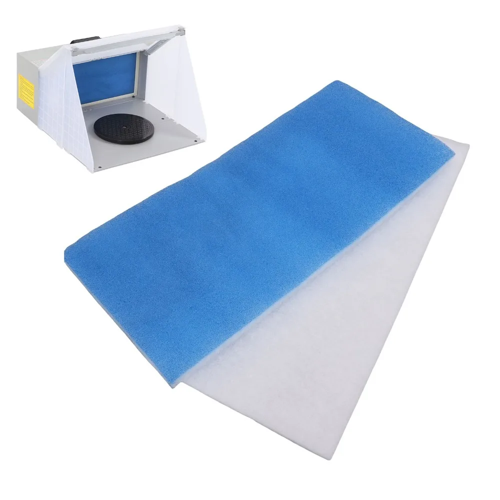 2pcs Double Layer Spray Booth Filter Exhaust System Filter Cotton Material Airbrush Booth Filter Hobby Grade Replaceable