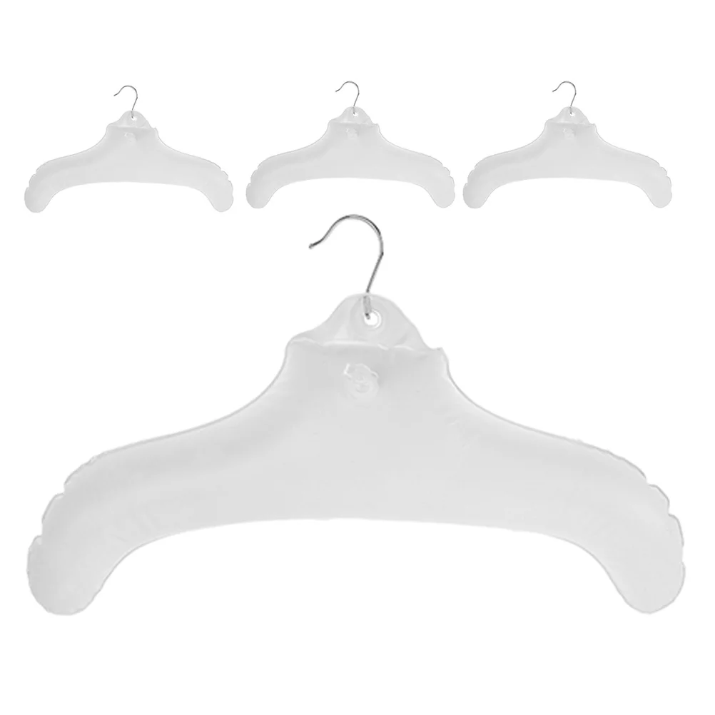 

4Pcs Inflatable Travel Hangers Foldable Portable Clothes Drying Rack Non-Slip Coat Storage for Home Car Camping Outdoor