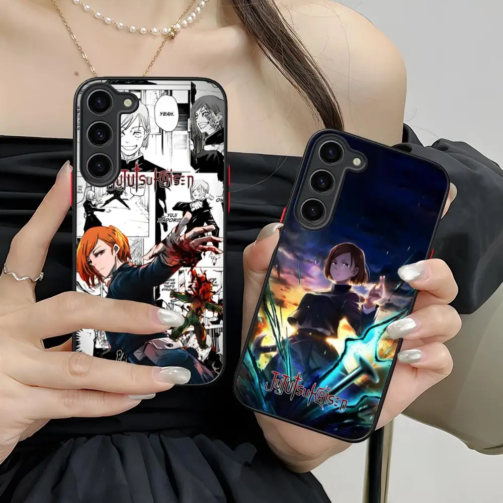 Jujutsu Kaisen Nobara funda de teléfono móvil para Samsung Galaxy S25 S24 S23 S22 S21 Plus FE funda de silicona Ultra Color bonita de lujo