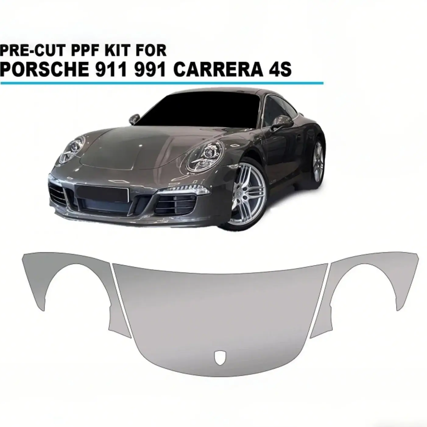 

For Porsche 911 991 Carrera 4S 2011-2016 TPU Hood Scratch-Resistant Self-Healing Paint Protection Film Invisible Pre-cut PPF Kit