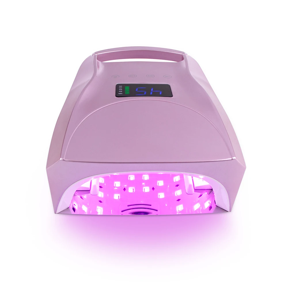 New Arrival 96w Wireless Nail Lamp for Salon Cordless Pink Light UV LED Lamp Accept Customization