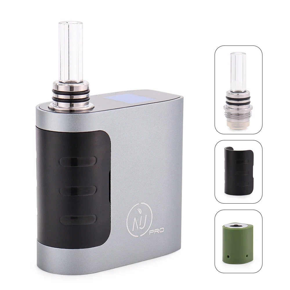 NIU PRO Temperature Control Dry Herb Vaporizer Kit, 1400mah Battery Tobacco Herbal Smoking Device OLED Screen Vape Box Mod Vaper
