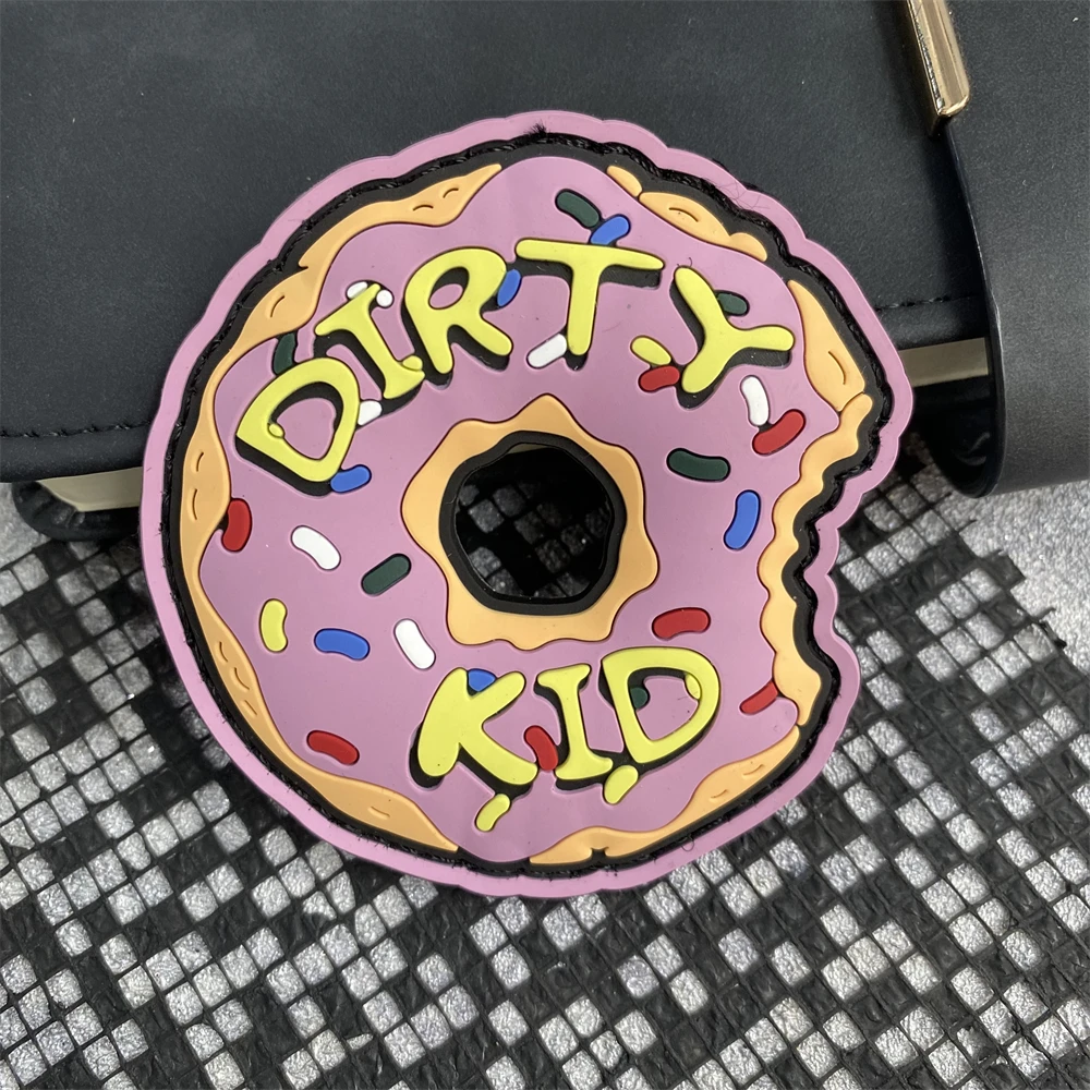 Hard To Find/RARE Dirty Kid Donut PVC Tactical Patch Hook & Loop NOT SUPEEF WRMFZY FOG GWA Military Backpack Accessories Sticker