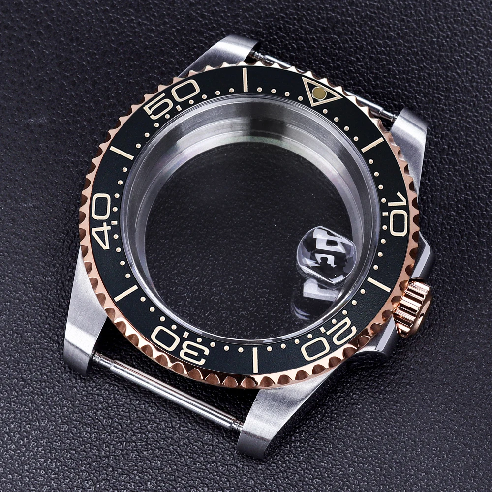 40mm Sterile Diver Case Sapphire Glass for SUB GMT NH35 NH36 NH34/38 8215 2824 Movement Unidirectional Rotation Watch Case NH35