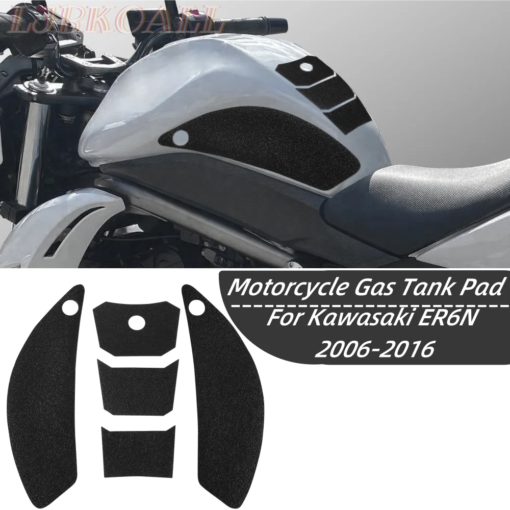 

ER6N Gas Tank Pad Stickers Motorcycle Knee Grip Kit Pad Anti Slip Tank Decals Propection For Kawasaki ER-6N ER 6N 2006-2016 2015