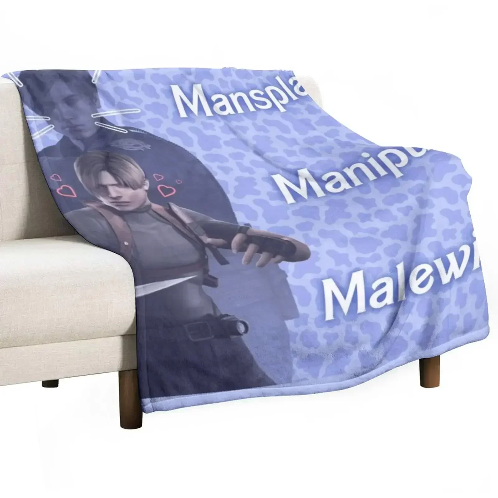 Mansplain, Manipulate, Malewife Leon (Cow) Throw Blanket Custom Tourist wednesday Luxury St Warm Decorative Throw Blankets