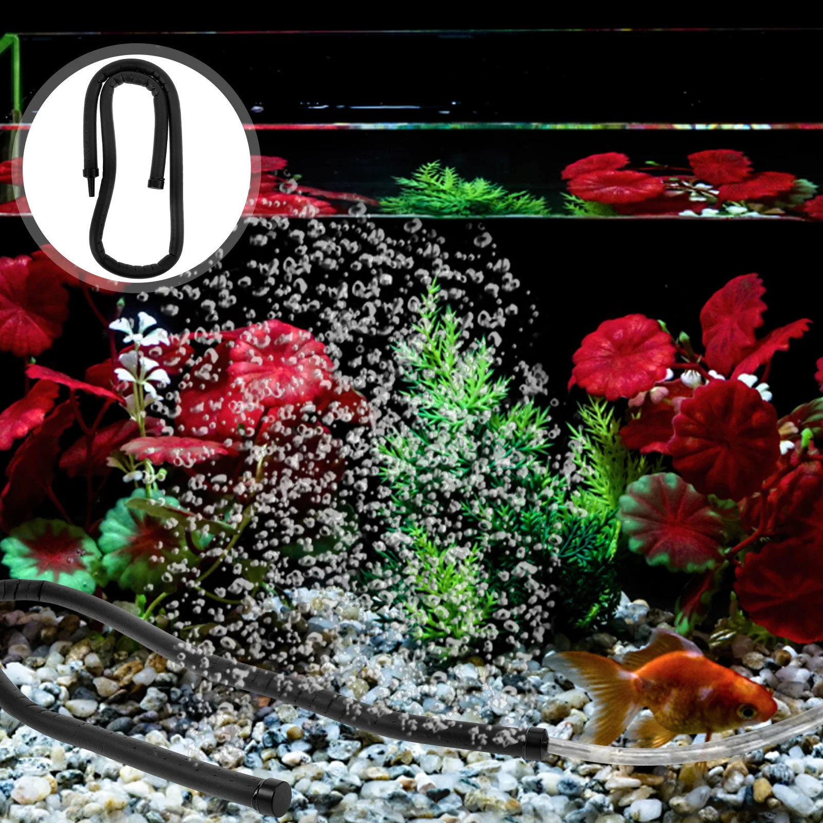 

For Aquarium Small Bubble Tube Oxygen Supply Tool Aquarium Air Tubing Fish Tank Bubble Diffuser Air Tube For Fish Tank