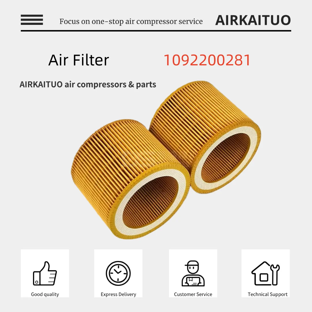 2pcs 1092200281 Air Filter for Atlas Copco Screw-Type Air Compressor Parts