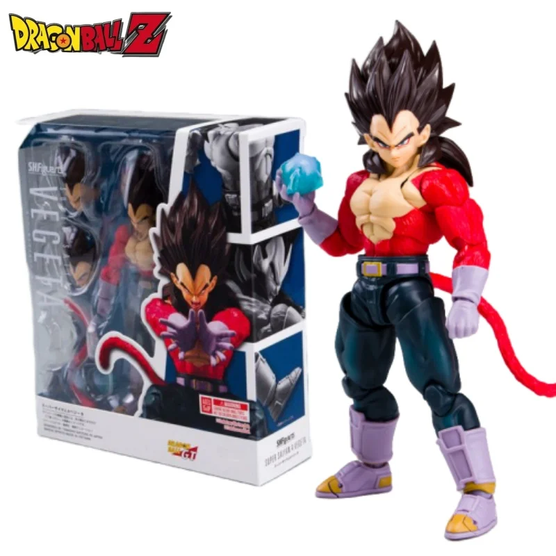 Figura de acción de Dragon Ball Gt, modelo de adornos, Super Saiyan, Super 4, Vegeta, tres cabezas intercambiables, regalos