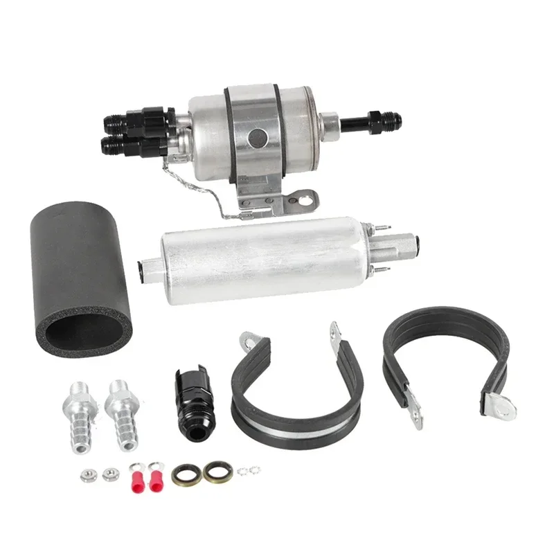 1Set LS Fuel Filter & Regulator EFI Fuel Pump Kit New Silver Walbro Returnless -6AN Engine Swap