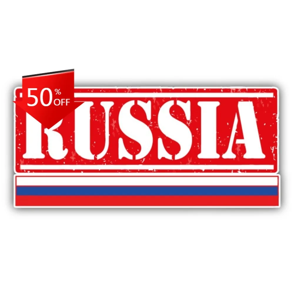 

Russia Grunge Travel Stamp Unique Car Laptop Window Bumper Waterproof Vinyl Decal Accessory Vintage Unique Funny Retro Funny
