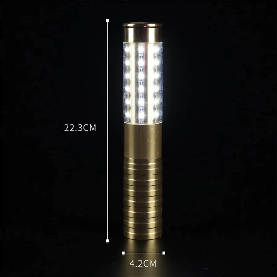 6-Pack LED Strobe Baton Lights - Rechargeable Champagne Bottle Toppers For Parties & Events