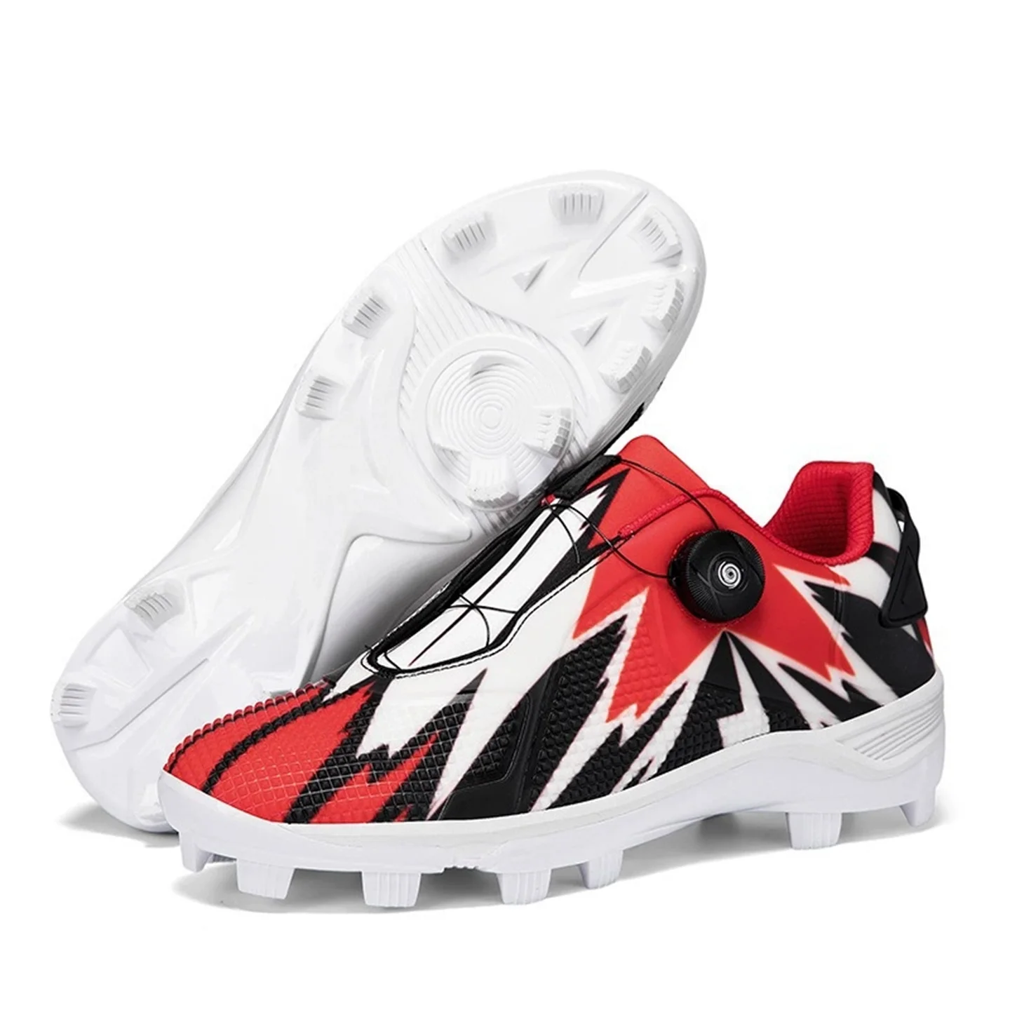 Men's Baseball/Softball Shoes, Shock Absorption, Non-Slip Rubber Cleats, Durable Wear-Resistant Training Sneakers